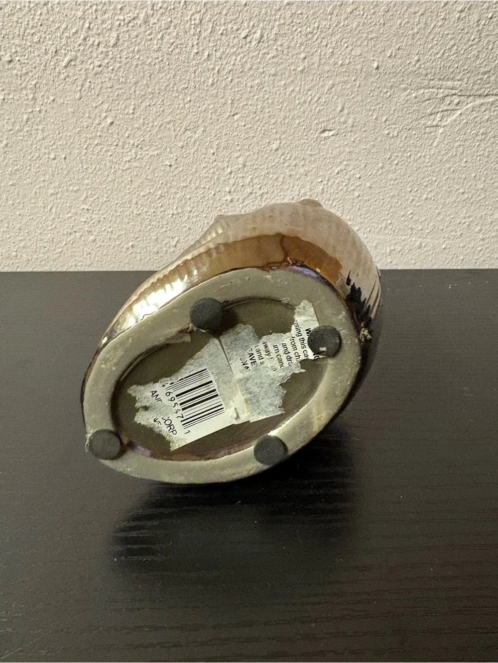 Metallic Silver Ceramic Seashell Wax Melt Warmer Tealight Candle Holder
